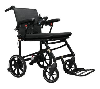 Lightweight folding powerchair by eFOLDi at A6 Mobility Shop in Stockport