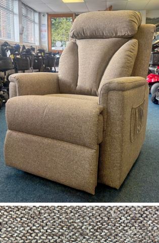 Riser recliner chair inside A6 Mobility Shop in Stockport