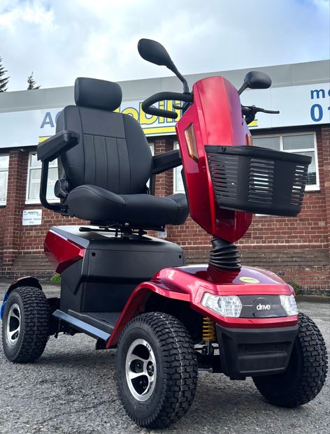 Large red Drive Safari mobility scooter